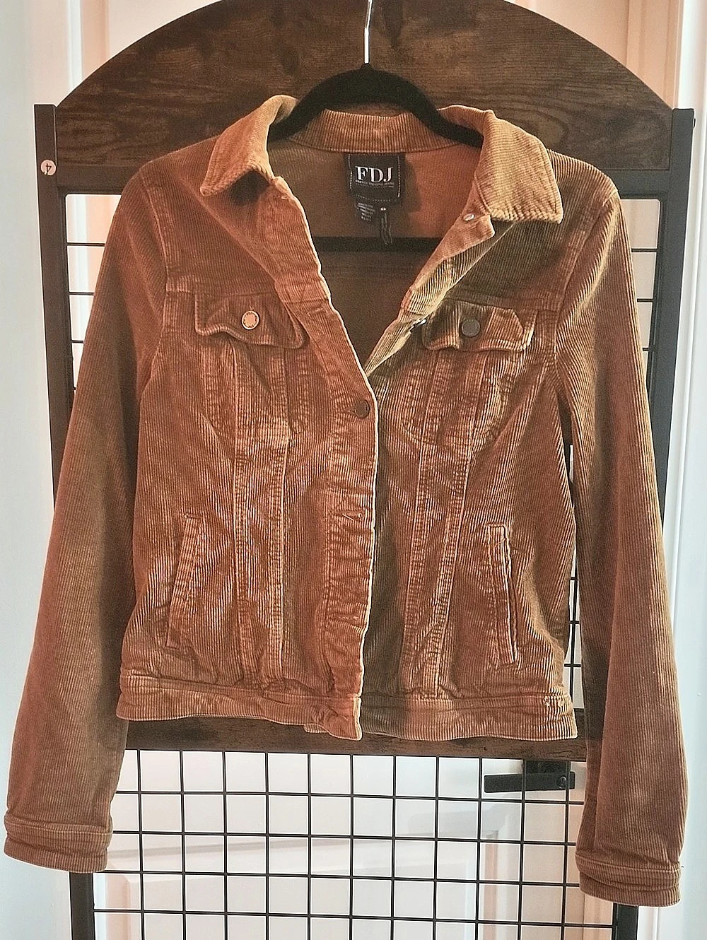 FDJ Corduroy Jacket in Brown Size Medium Like New